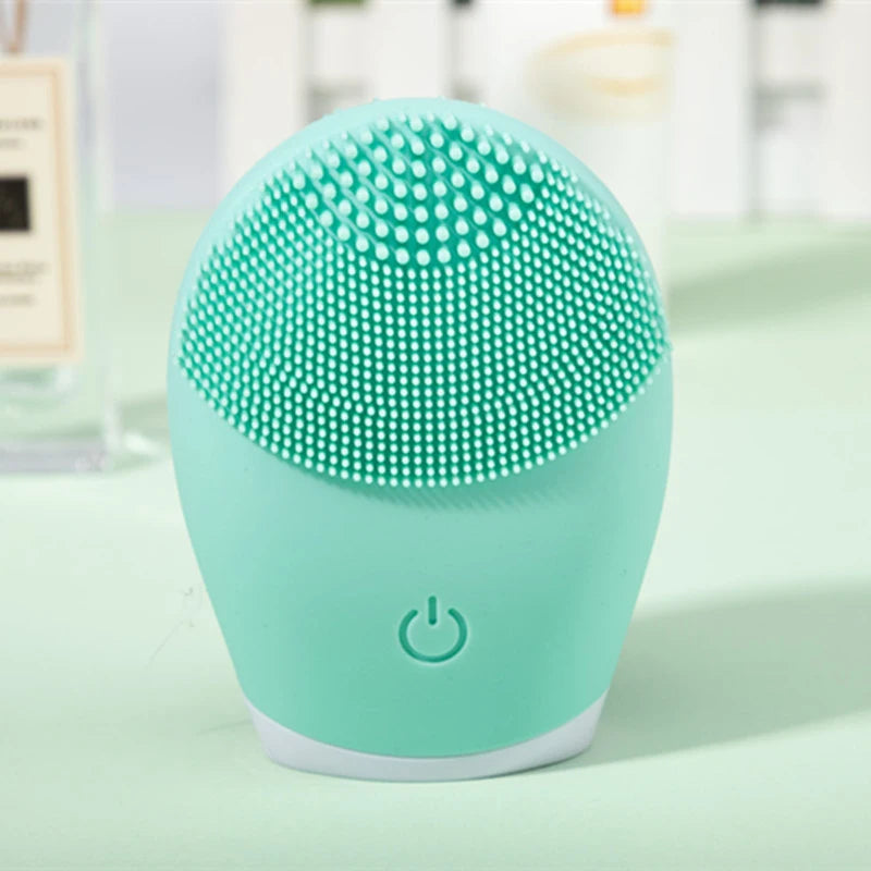 Electric Silicone Facial Cleanser | Vibrating Face Wash Brush