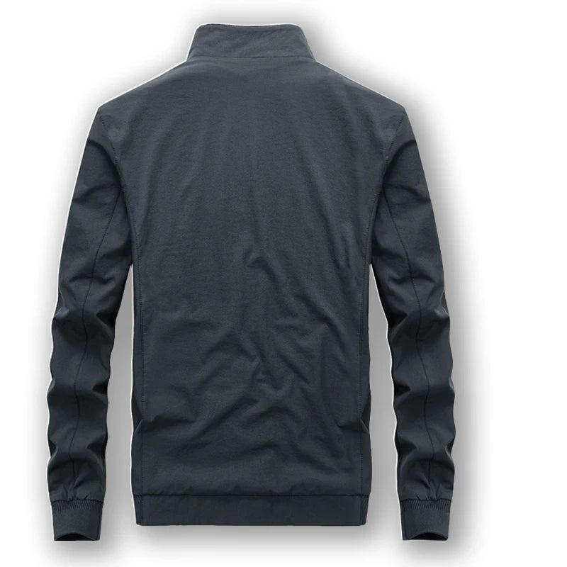 Dark gray jacket on a white background