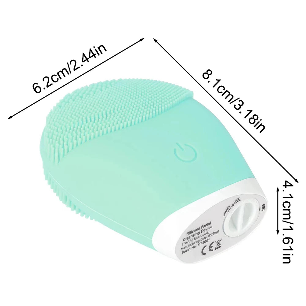 Electric Silicone Facial Cleanser | Vibrating Face Wash Brush