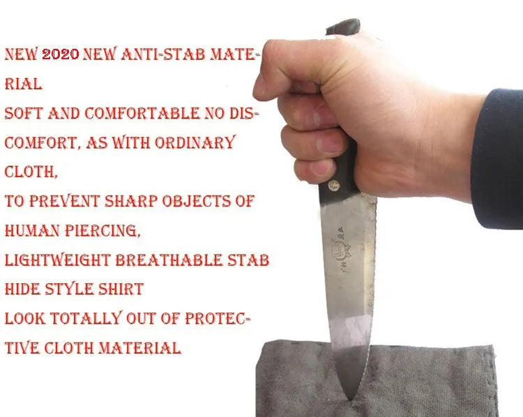 knife test of Cut-Resistant Tactical Trousers fabric
